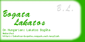 bogata lakatos business card
